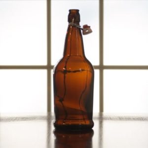 1 Liter Amber EZ Cap Bottles - 12/Case